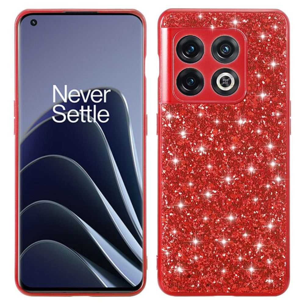 Glitter OnePlus 10 Pro case - Red