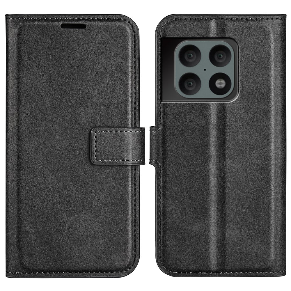 Wallet-style leather case for OnePlus 10 Pro - Black
