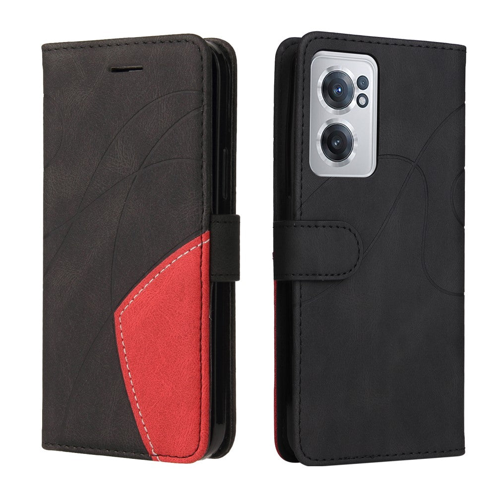 Textured leather case with strap for OnePlus Nord CE 2 5G - Black