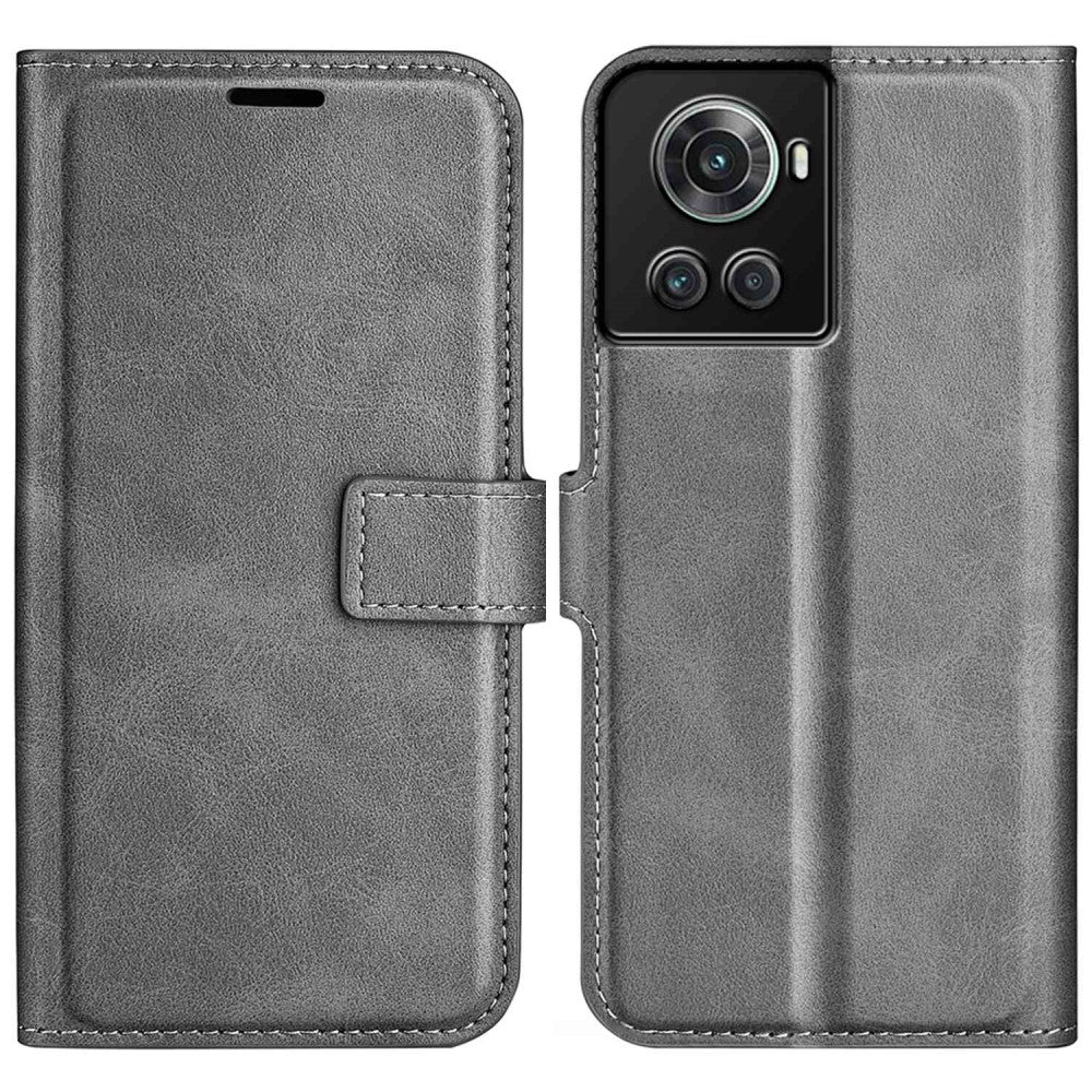 Wallet-style leather case for OnePlus 10R / Ace - Light Grey