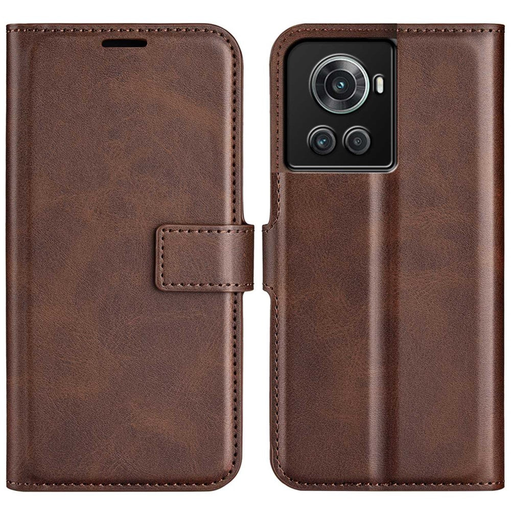 Wallet-style leather case for OnePlus 10R / Ace - Brown
