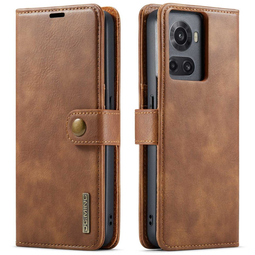 DG.MING OnePlus 10R / Ace 2-in-1 Wallet Case - Brown