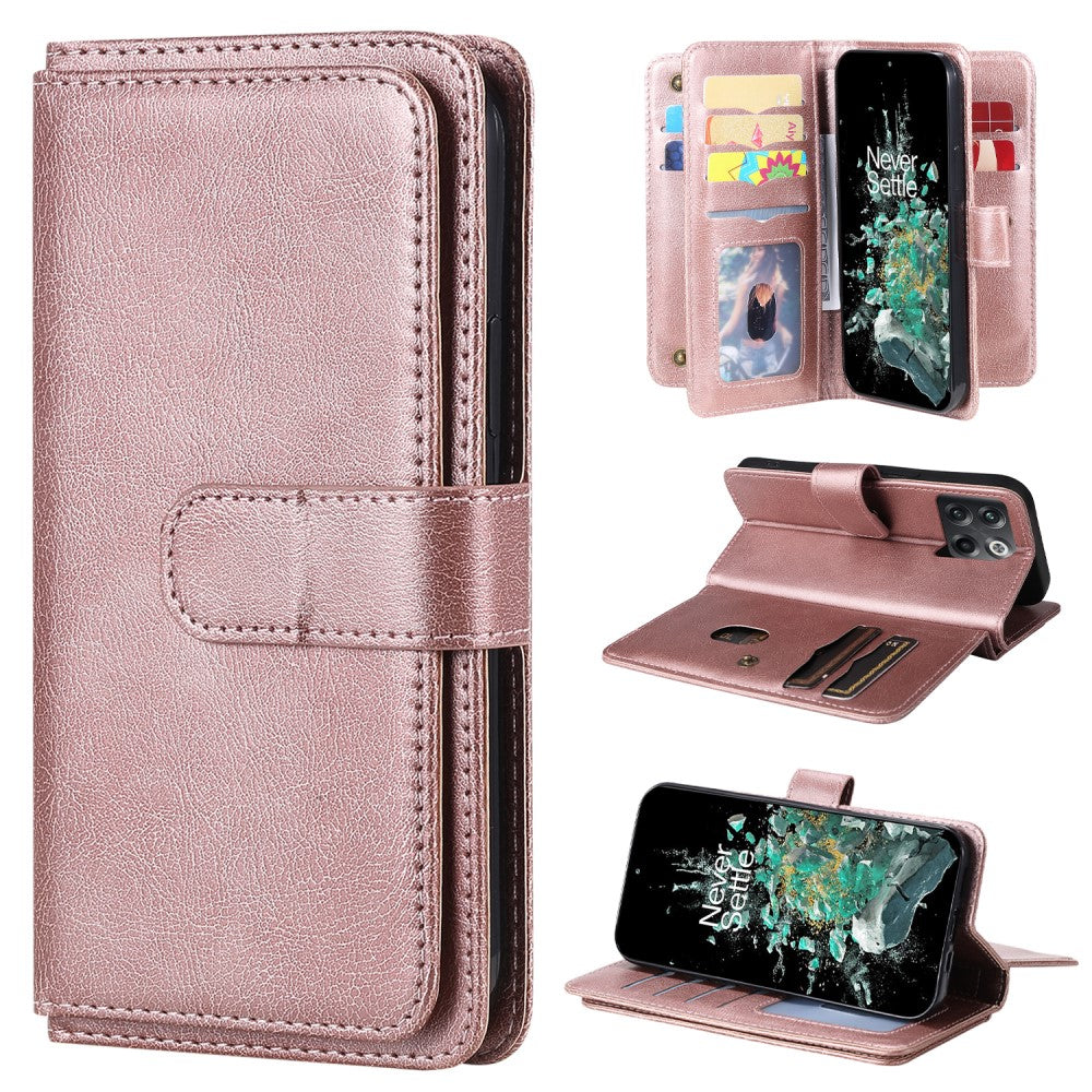 10-slot wallet case for OnePlus Ace Pro / 10T - Rose Gold