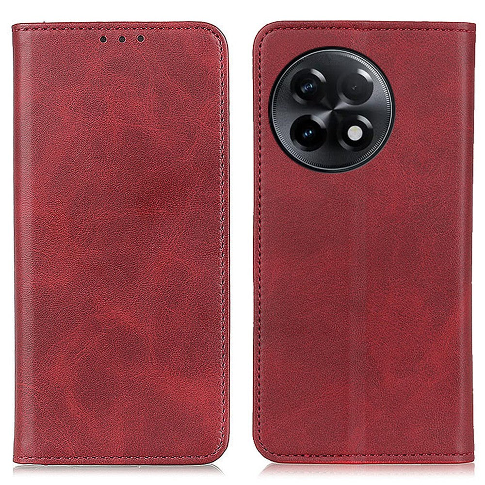 Wallet-style genuine leather flipcase for OnePlus 11R / Ace 2 - Red