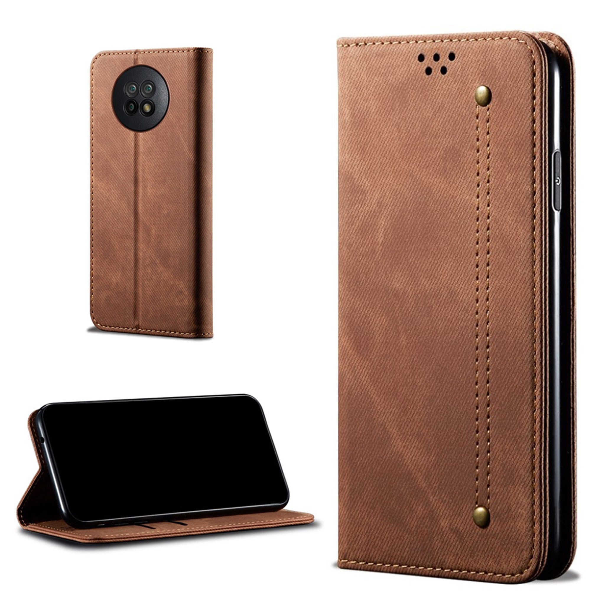 Jeans Xiaomi Redmi Note 9 5G Flip case - Brown