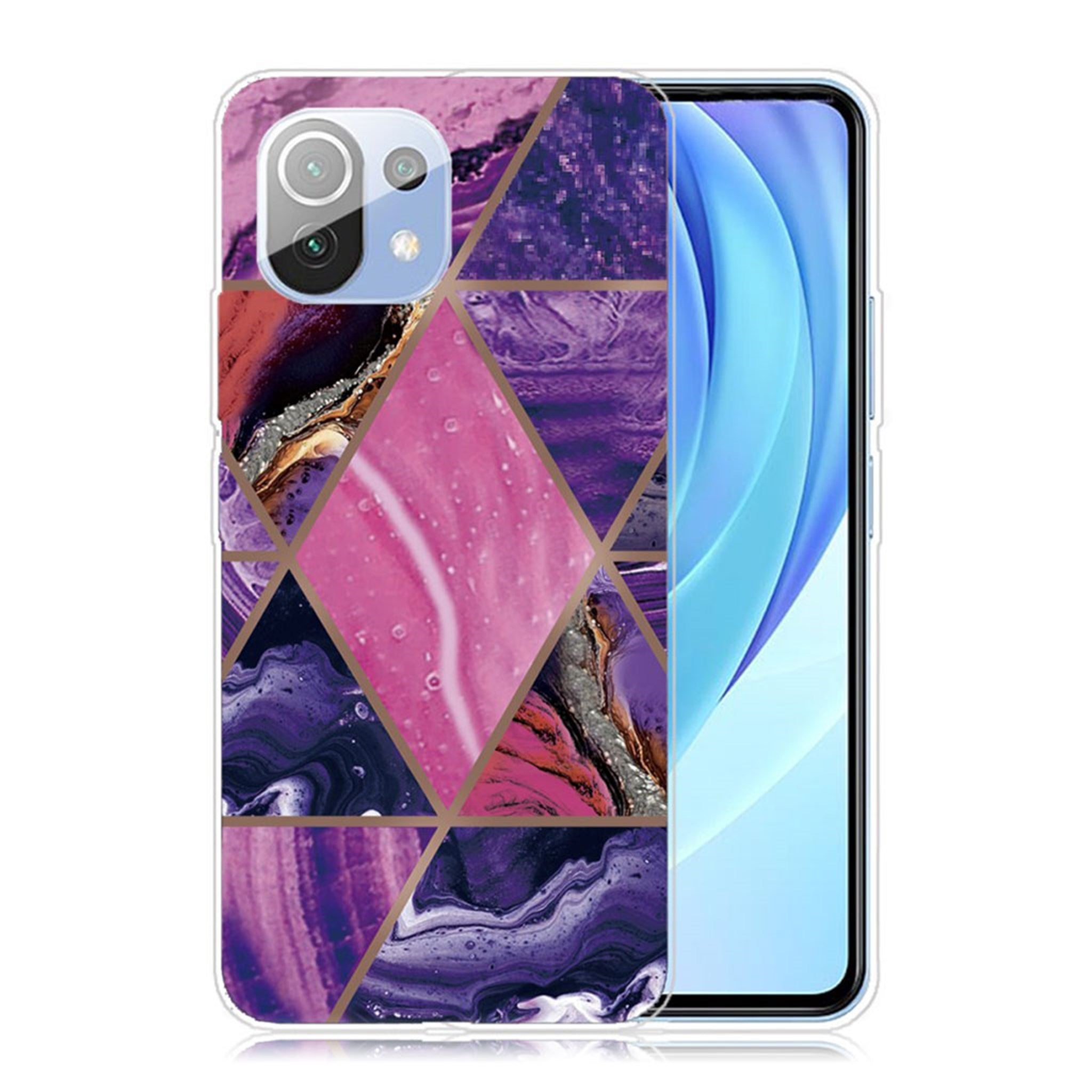 Marble Xiaomi Mi 11 Lite 5G / 11 Lite case - Purple and Rose Marble