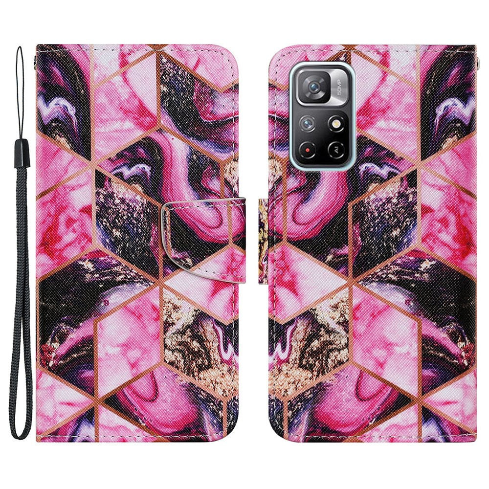 Wonderland Xiaomi Redmi Note 11T 5G / Note 11S 5G flip case - Black and Rose