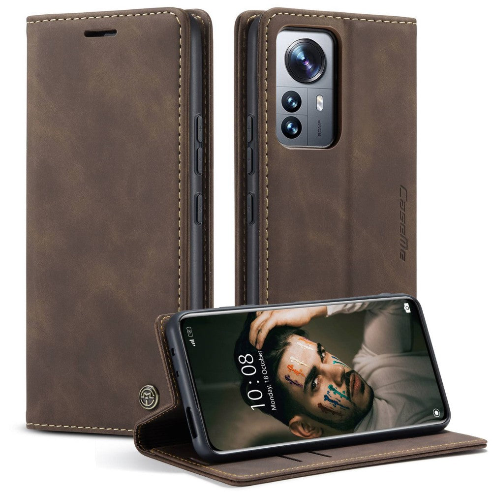 CaseMe Xiaomi 12 Pro Vintage Case - Coffee