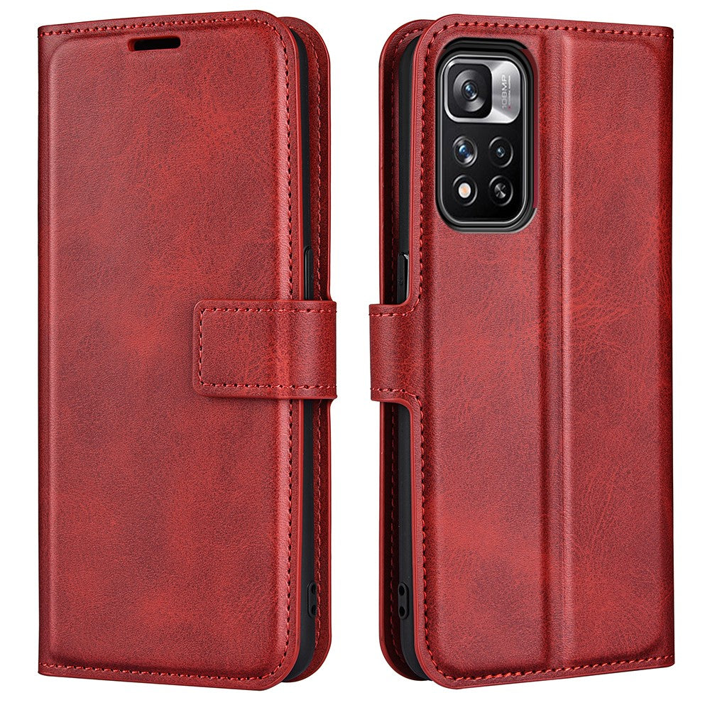 Wallet-style leather case for Xiaomi Redmi Note 11 Pro 5G / 11 Pro Plus 5G - Red