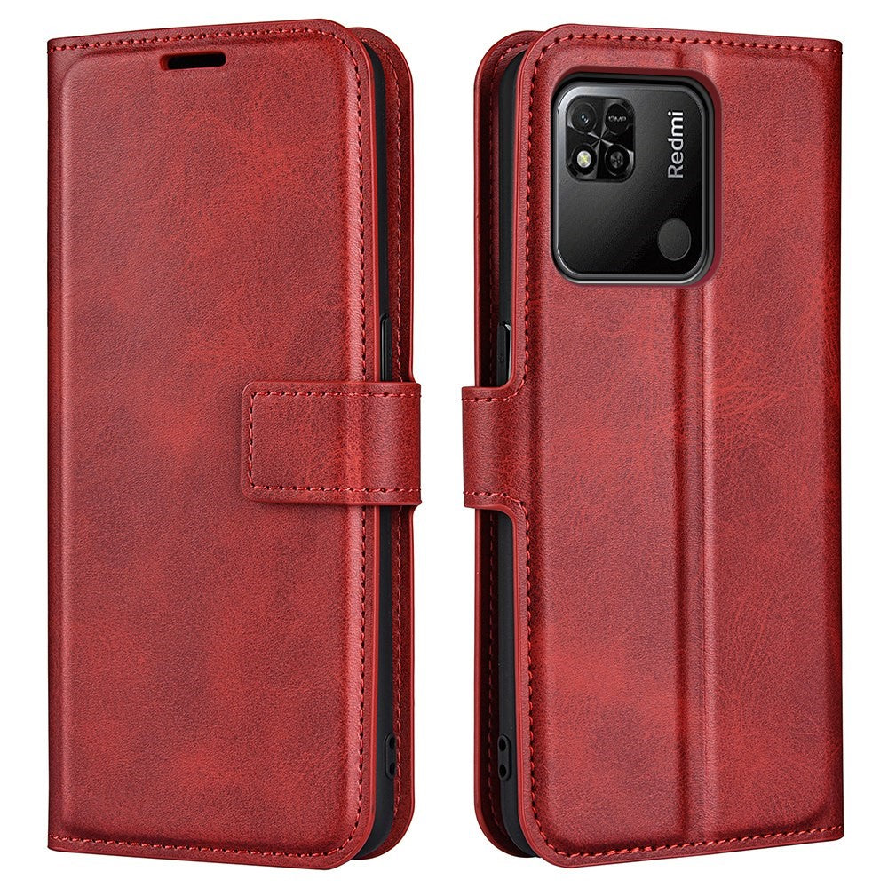 Wallet-style leather case for Xiaomi Redmi 10A - Red