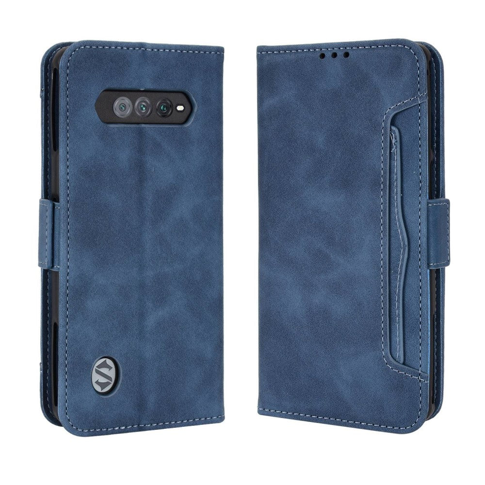 Modern-styled leather wallet case for Xiaomi Black Shark 5 RS - Blue