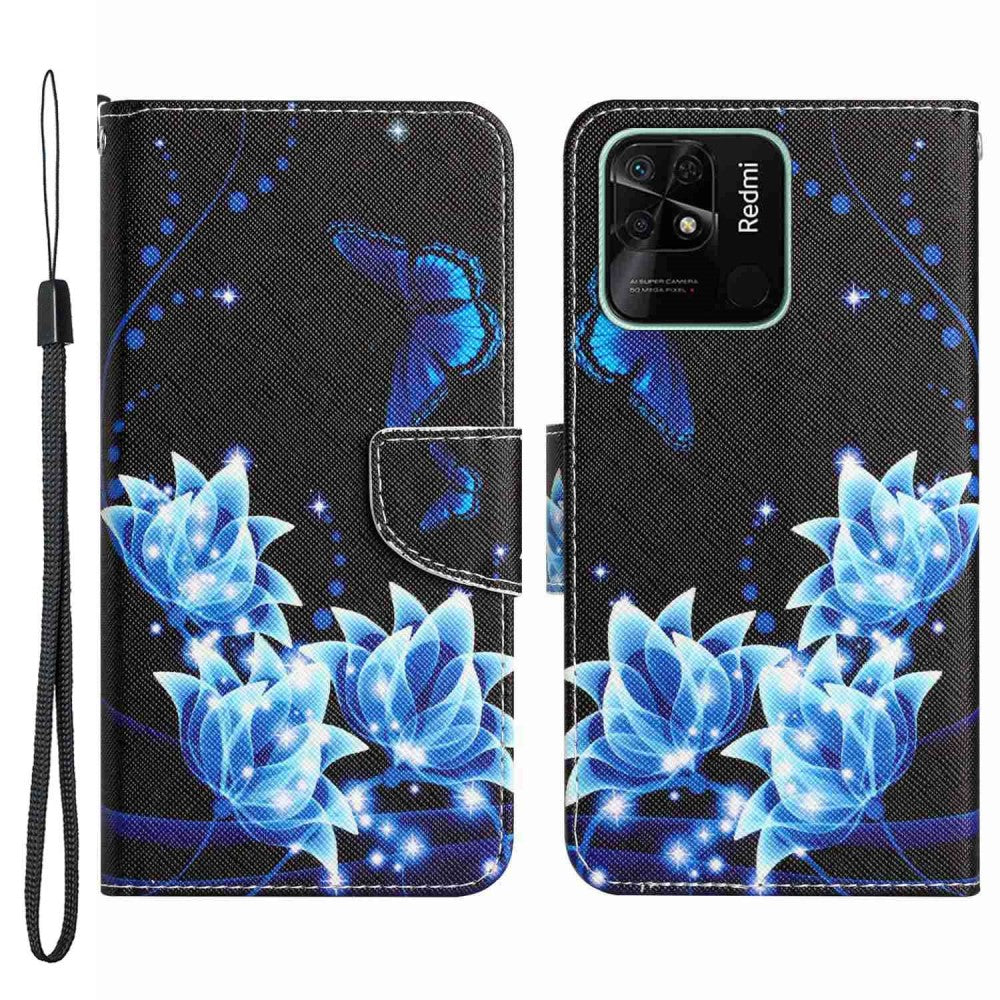 Wonderland Xiaomi Redmi 10C flip case - Blue Butterfly