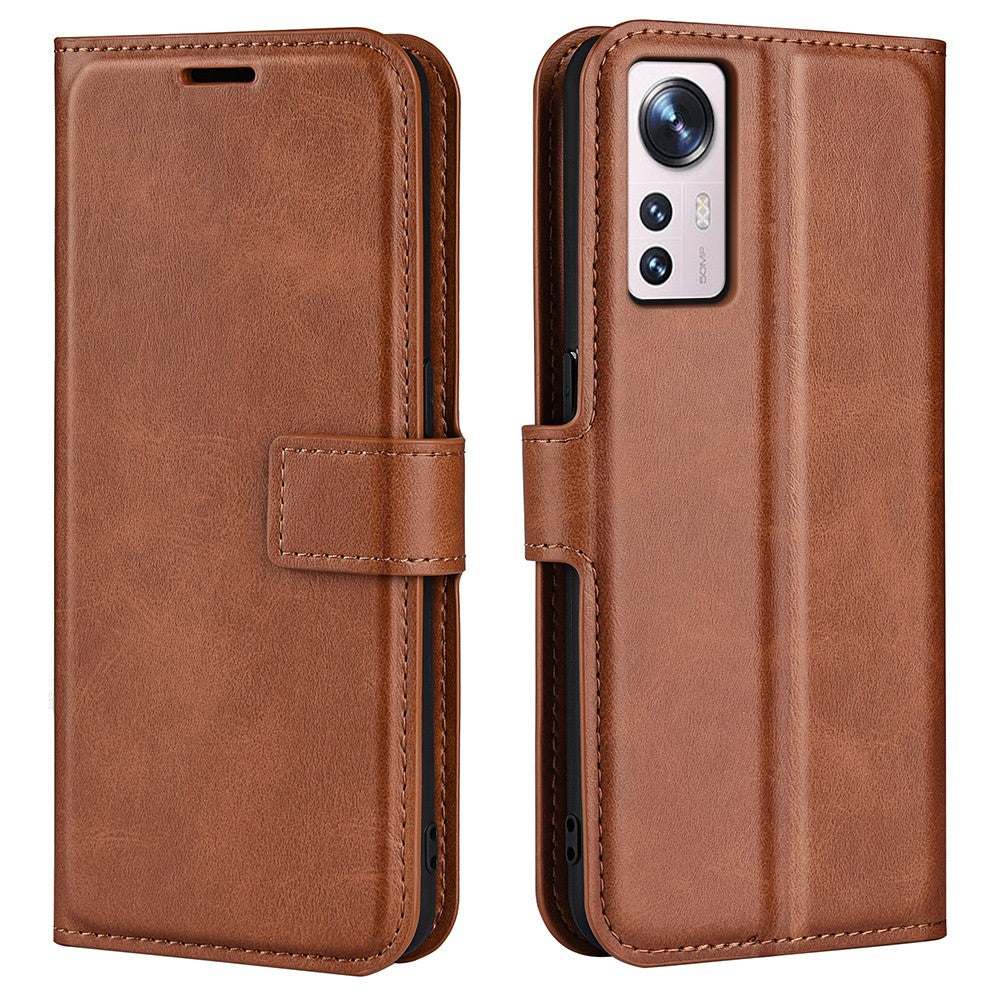 Wallet-style leather case for Xiaomi 12 Lite - Light Brown