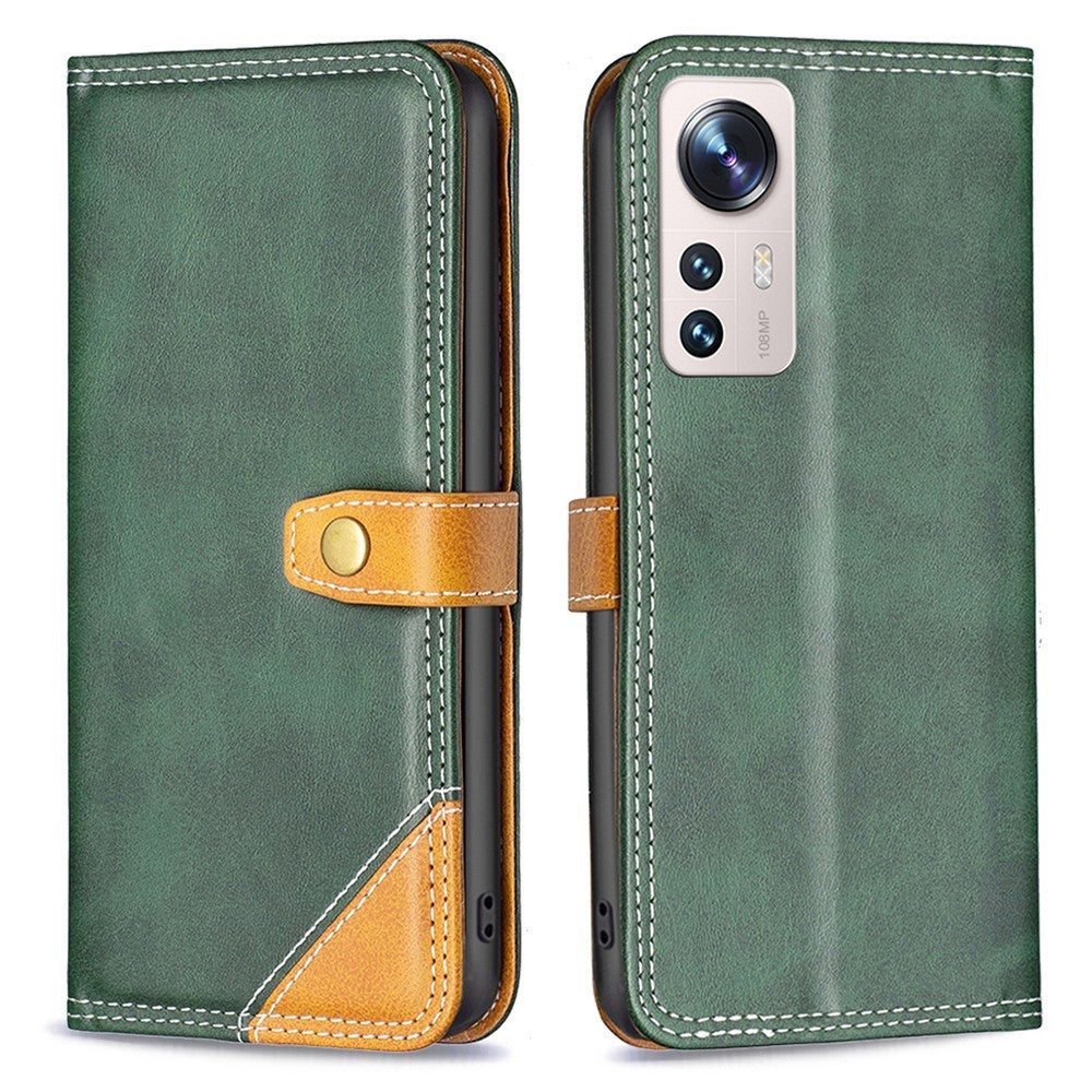 BINFEN two-color leather case for Xiaomi 12 Lite - Green