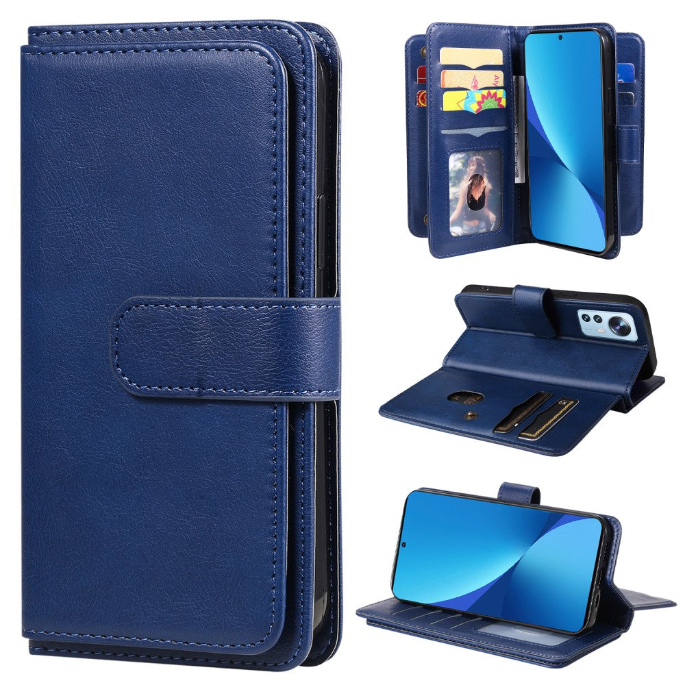 10-slot wallet case for Xiaomi 12 Lite - Dark Blue