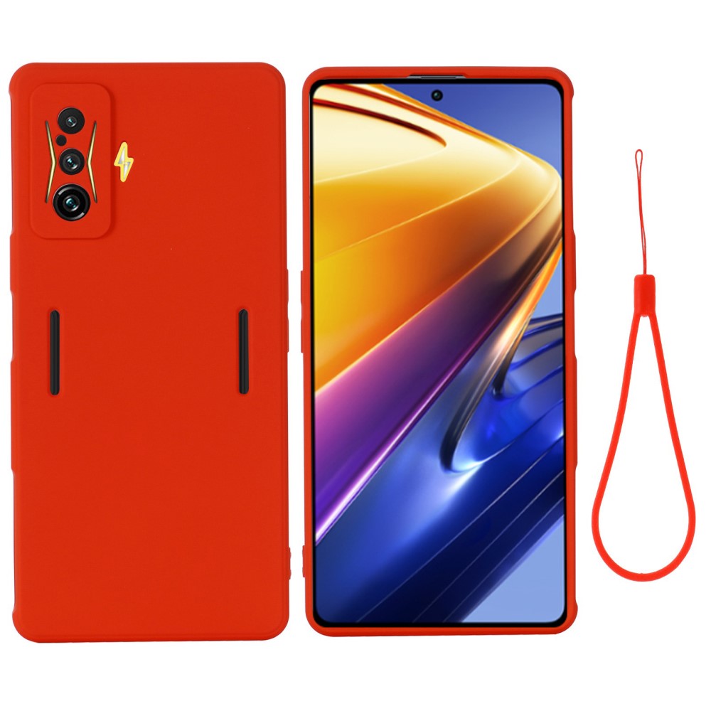 Matte liquid silicone cover for Xiaomi Poco F4 GT / Redmi K50 Gaming - Red