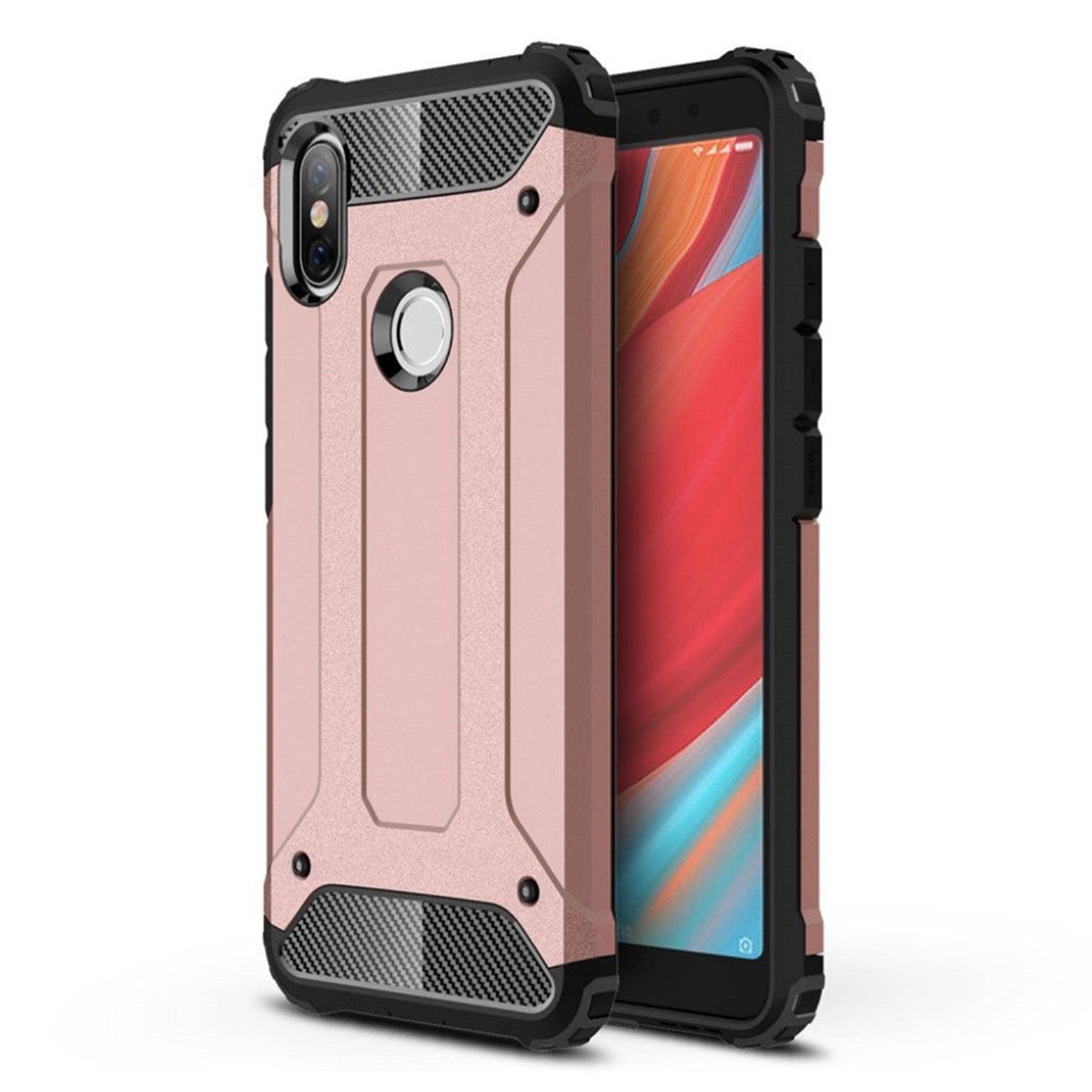 Xiaomi Redmi S2 heavy duty rugged hybrid case - Rose Gold