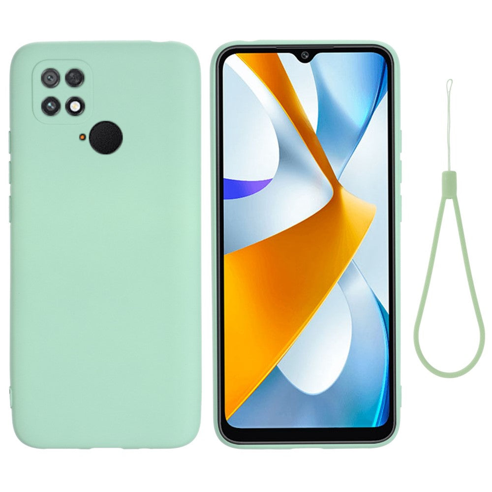 Matte liquid silicone cover for Xiaomi Poco C40 - Green