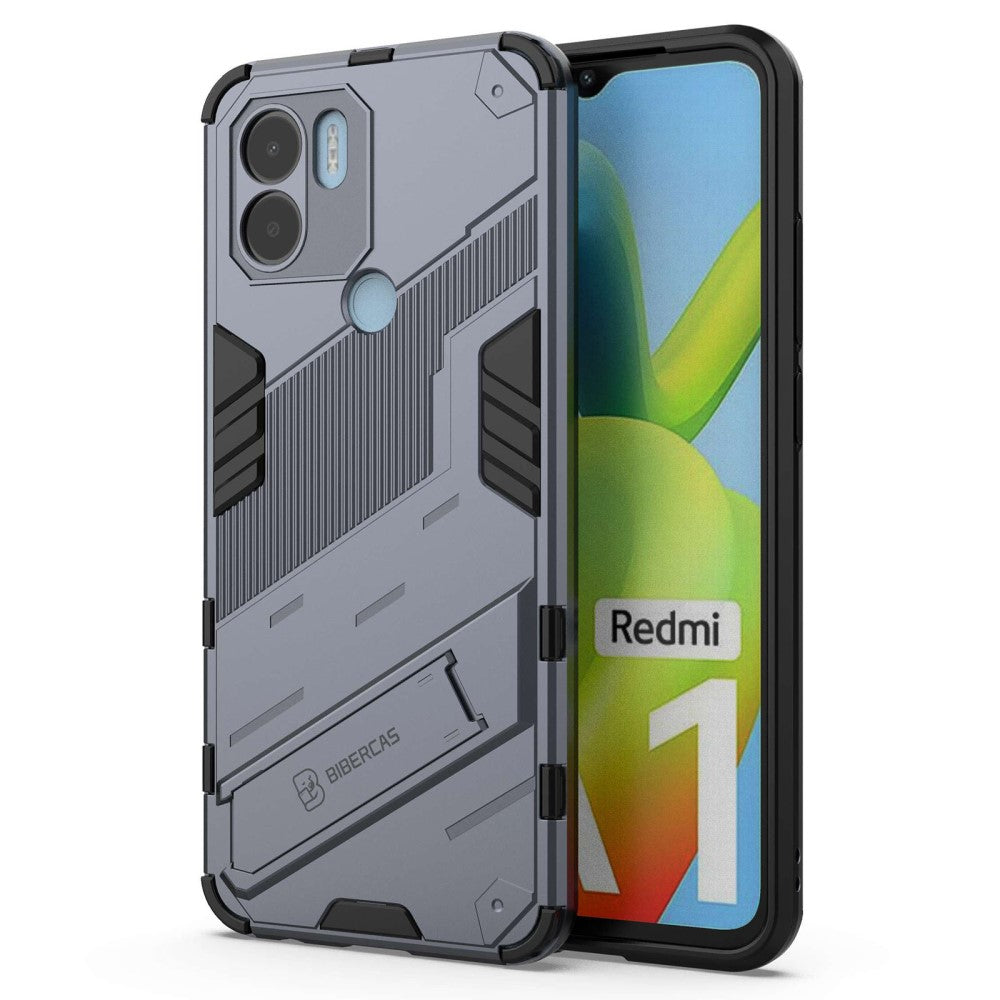 Shockproof hybrid cover with a modern touch for Xiaomi Redmi A1 Plus - Dark Blue