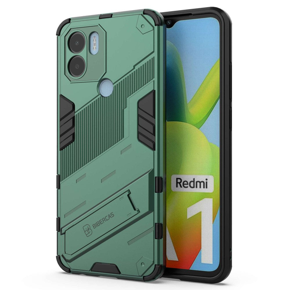 Shockproof hybrid cover with a modern touch for Xiaomi Redmi A1 Plus - Green