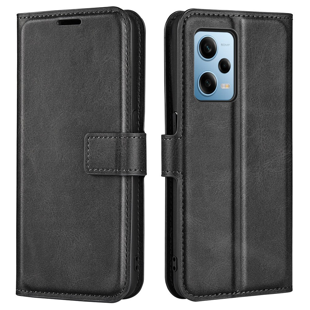 Wallet-style leather case for Xiaomi Redmi Note 12 Pro - Black