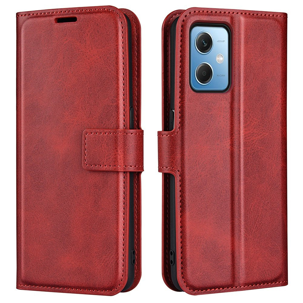 Wallet-style leather case for Xiaomi Redmi Note 12 - Red