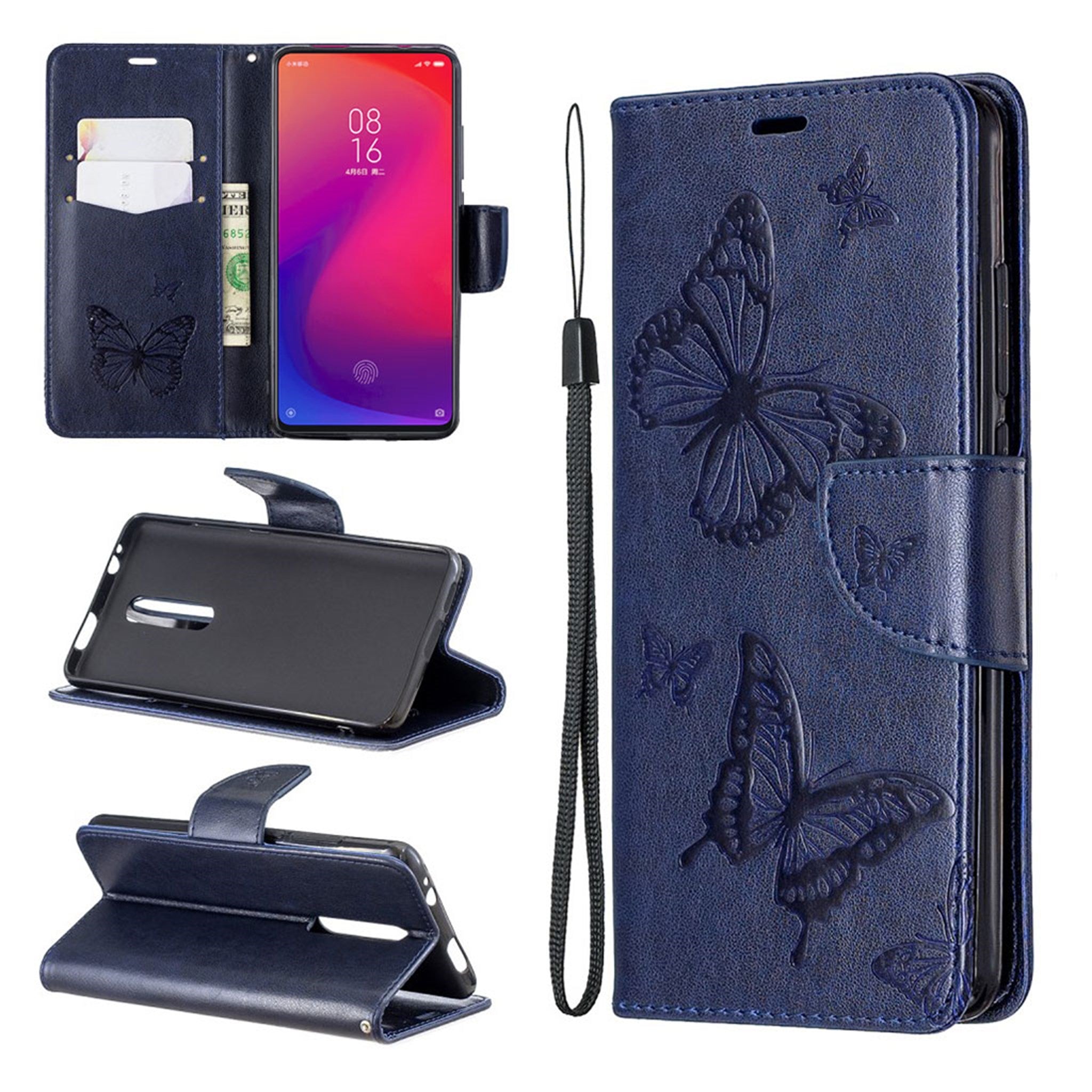 Butterfly Xiaomi Redmi K20 Pro flip case - Blue