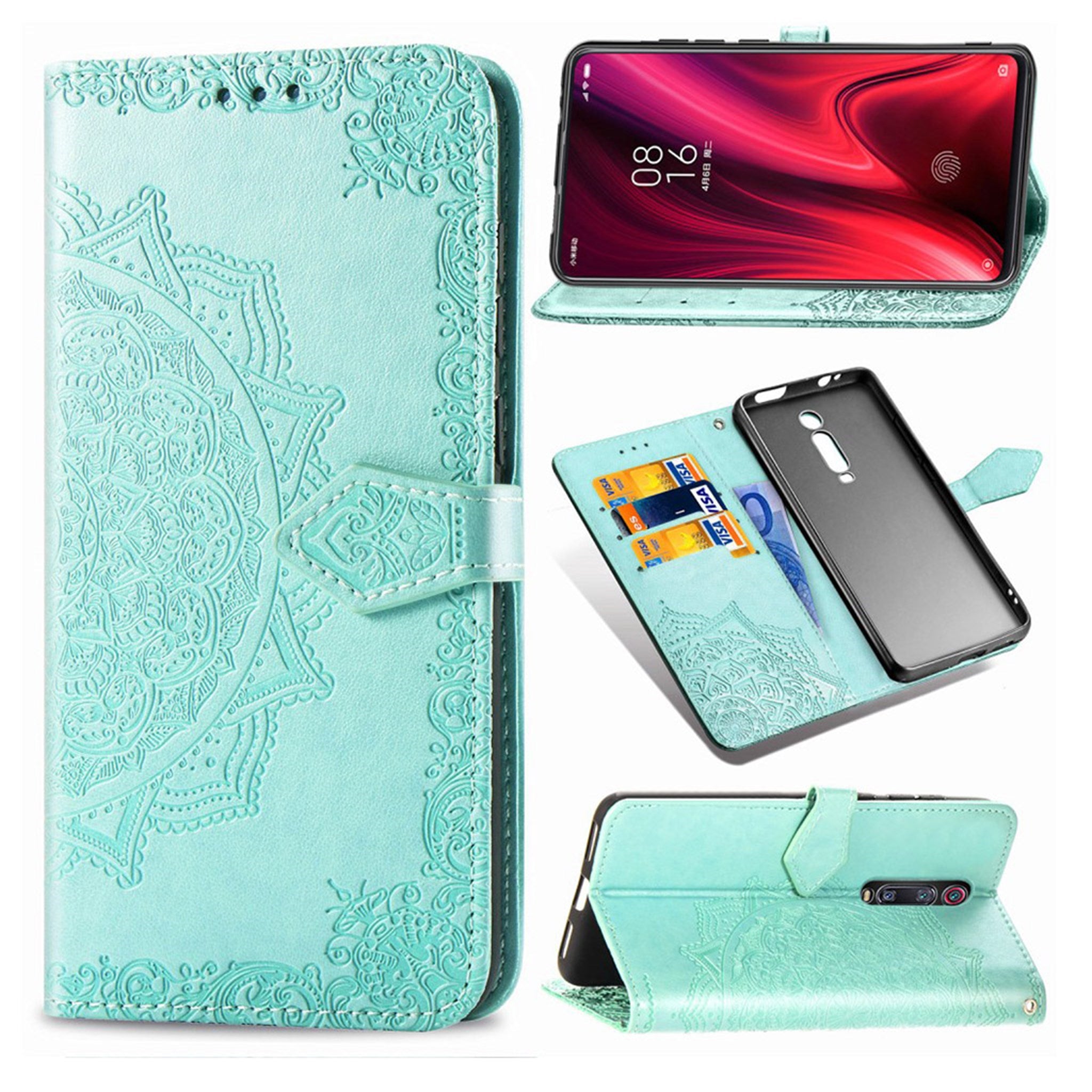 Mandala Xiaomi Redmi K20 Pro Flip case - Cyan