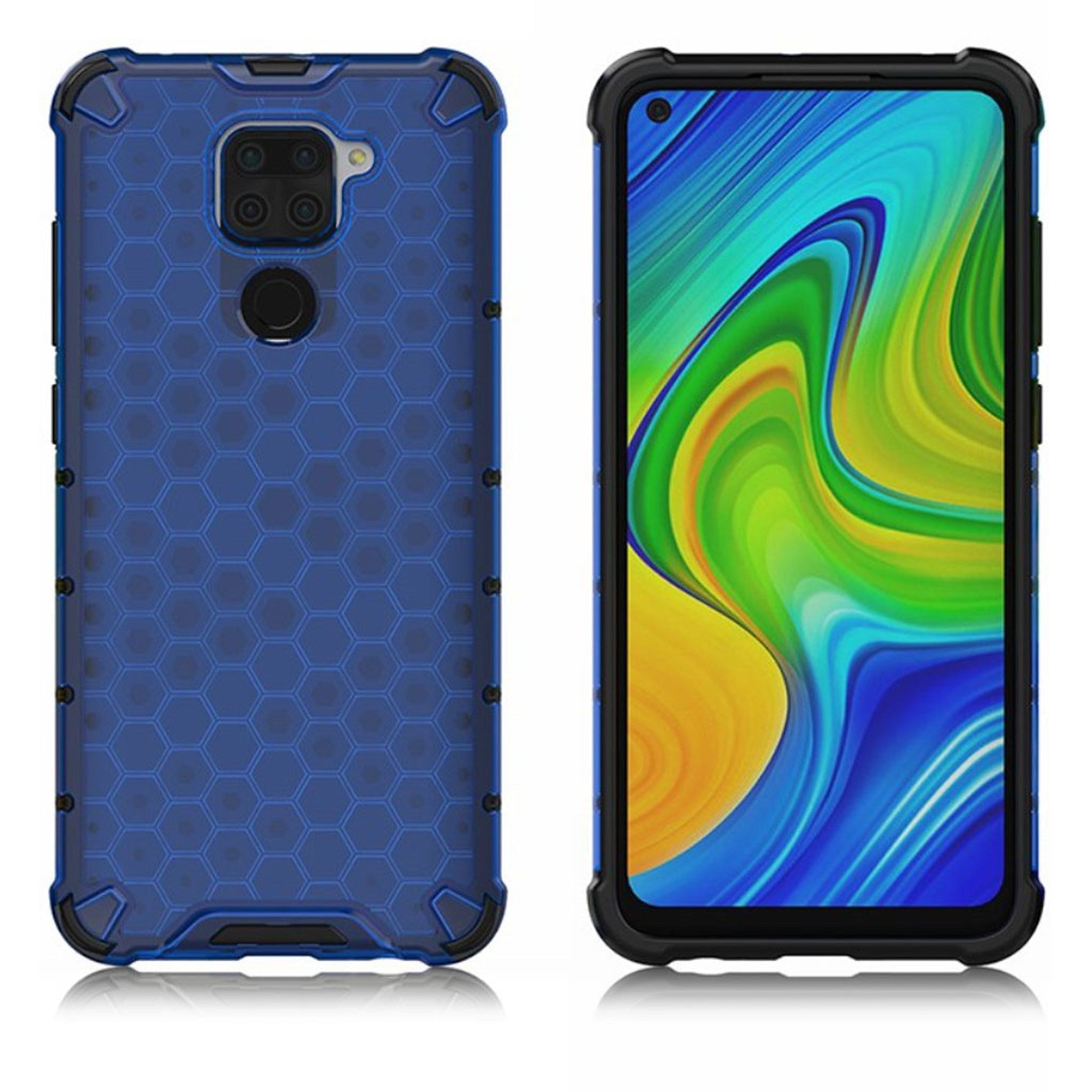 Bofink Honeycomb Xiaomi Redmi Note 9 case - Blue