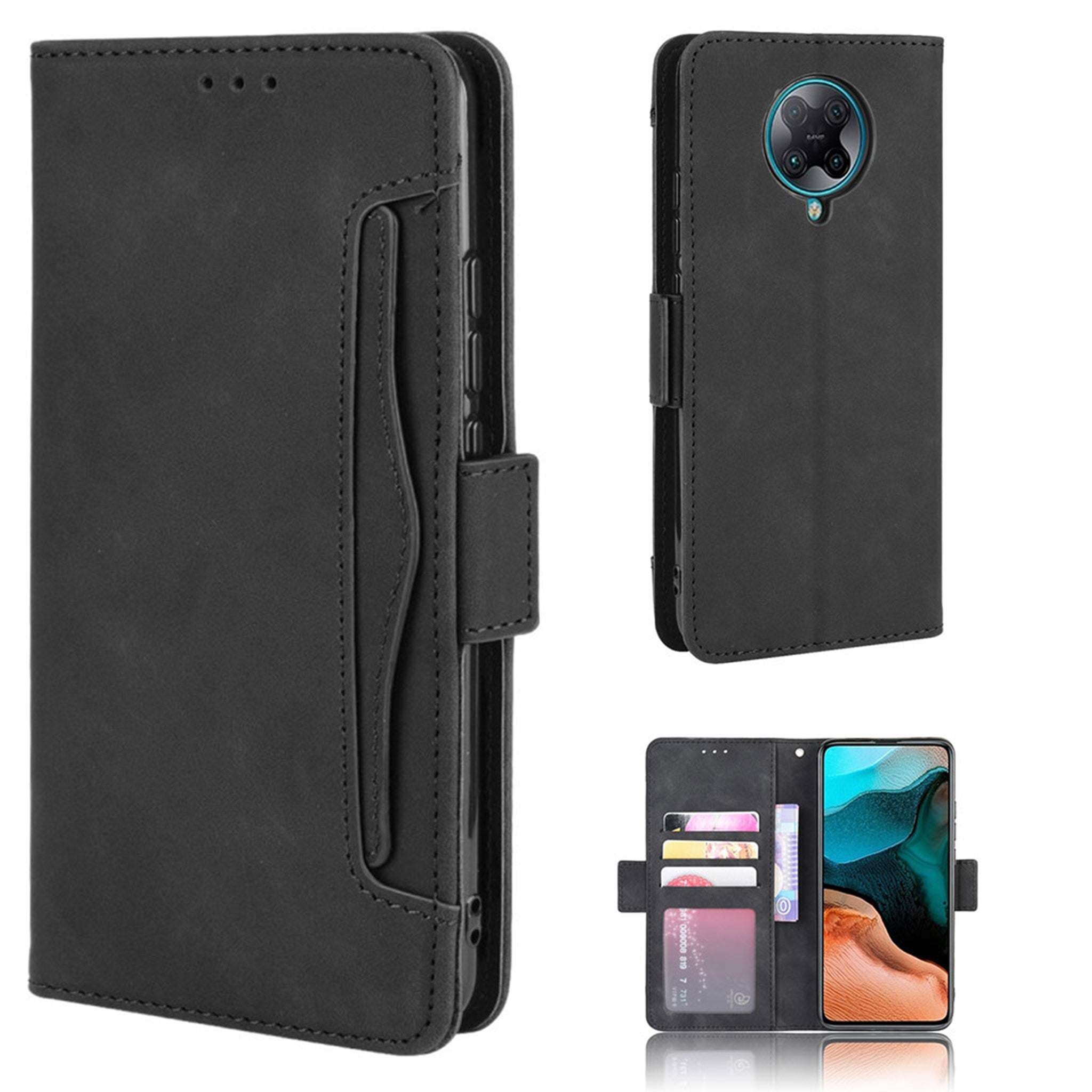 Modern-styled leather wallet case for Xiaomi Poco F2 Pro / K30 Pro Zoom - Black