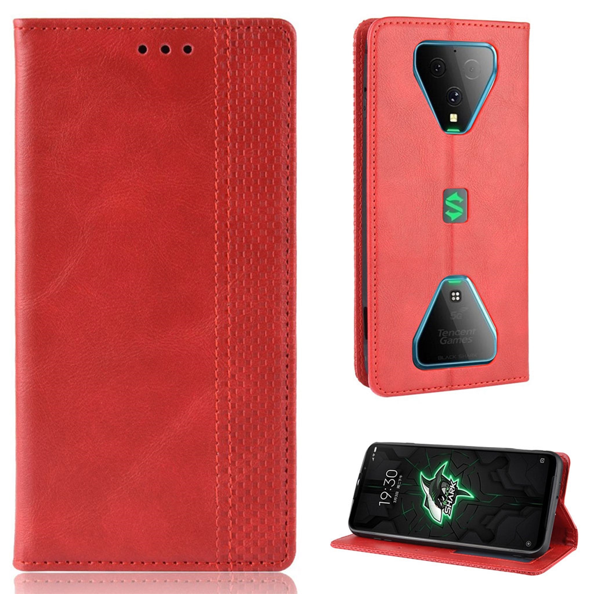 Bofink Vintage Xiaomi Black Shark 3 leather case - Red