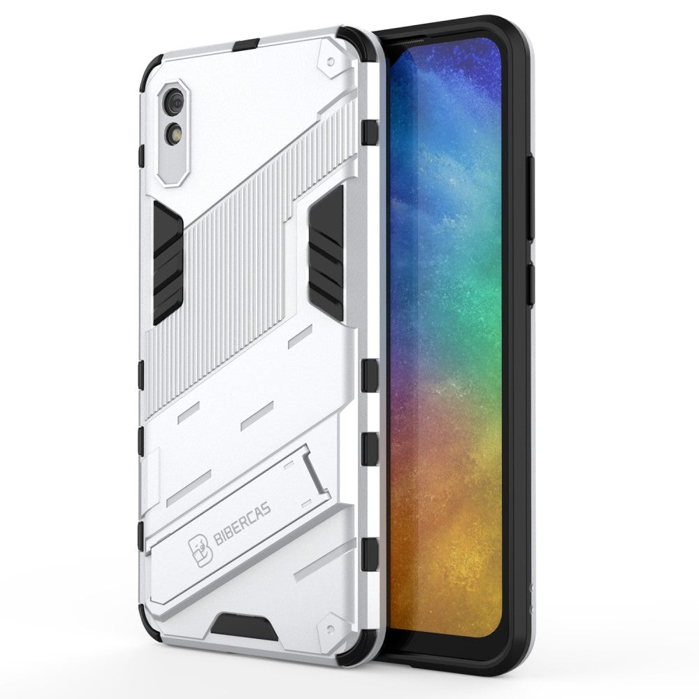 Shockproof hybrid cover with a modern touch for Xiaomi Redmi 9A - White