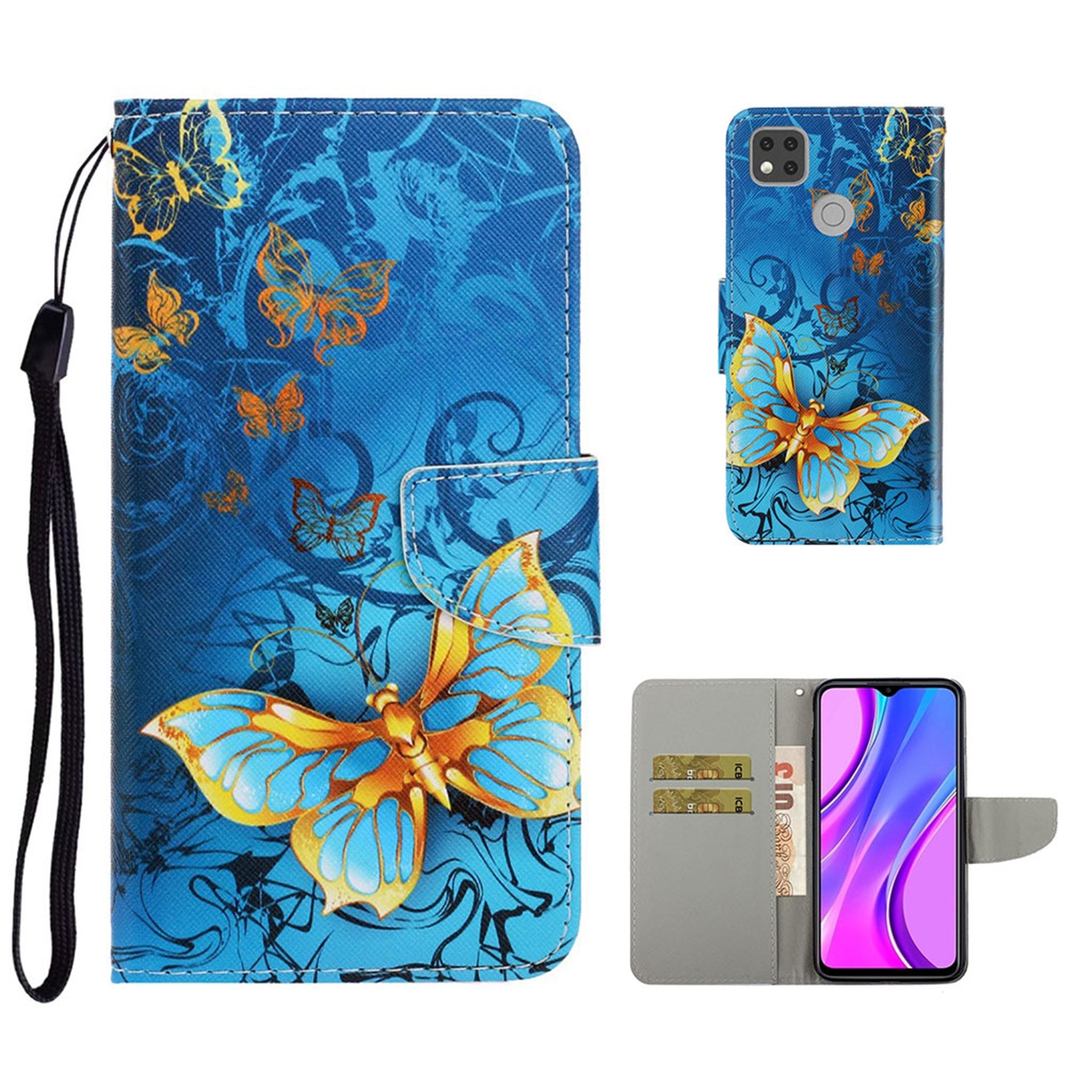 Wonderland Xiaomi Redmi 9C flip case - Butterflies