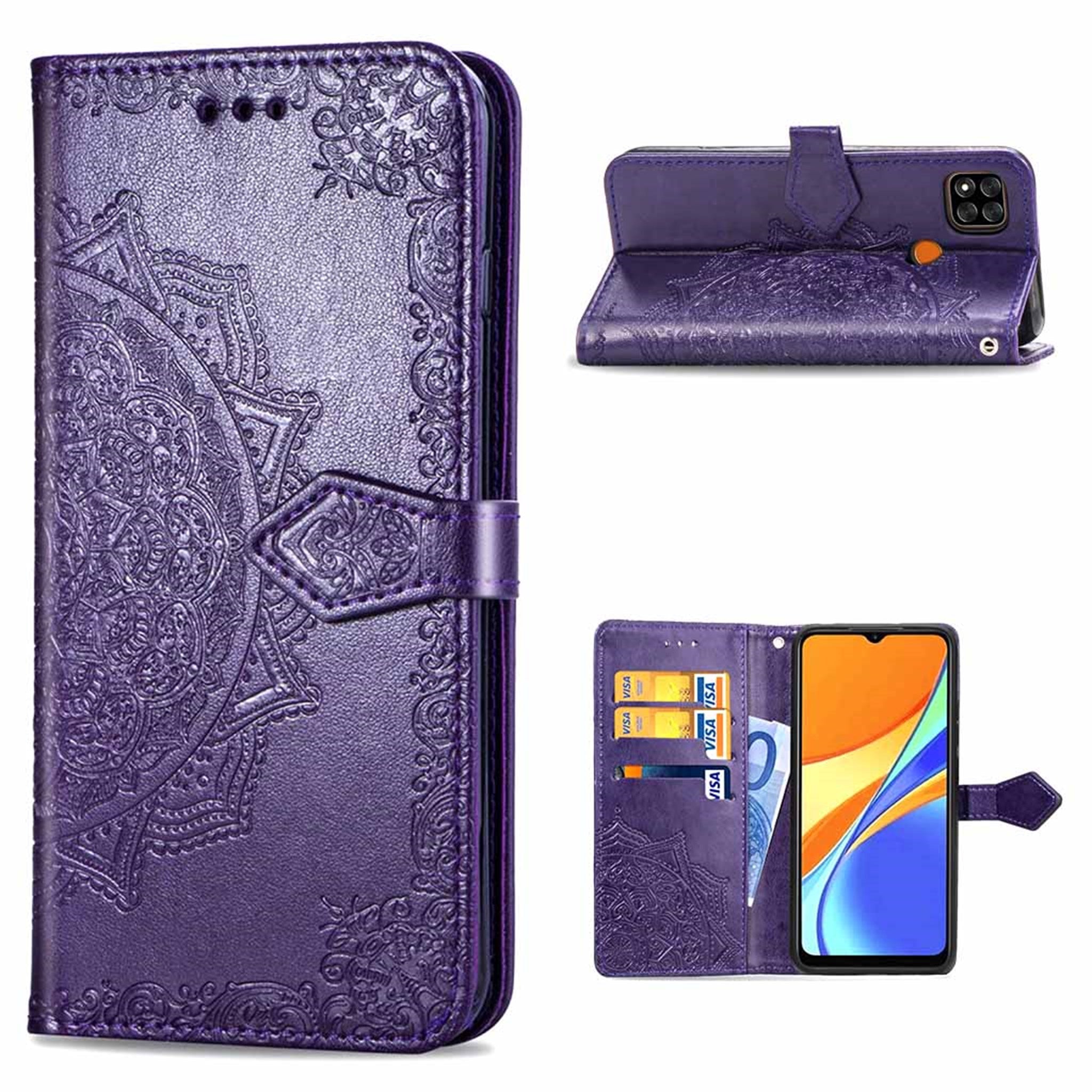 Mandala Xiaomi Redmi 9C Flip case - Purple