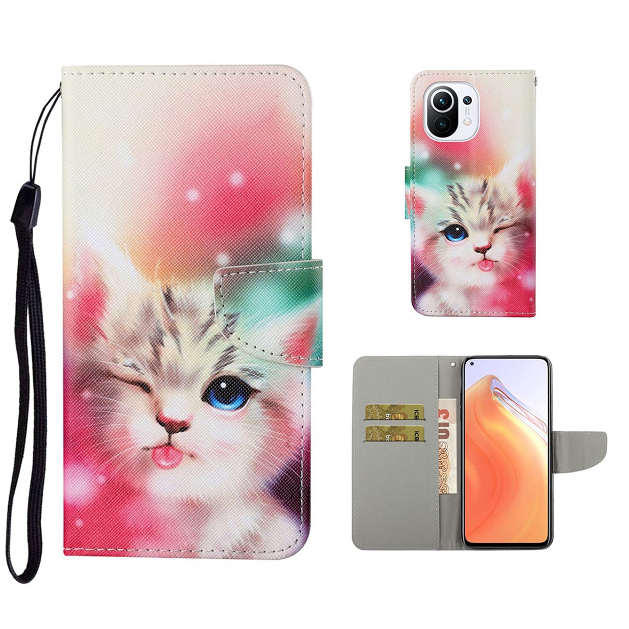 Wonderland Xiaomi Mi 11 flip case - Cute Cat