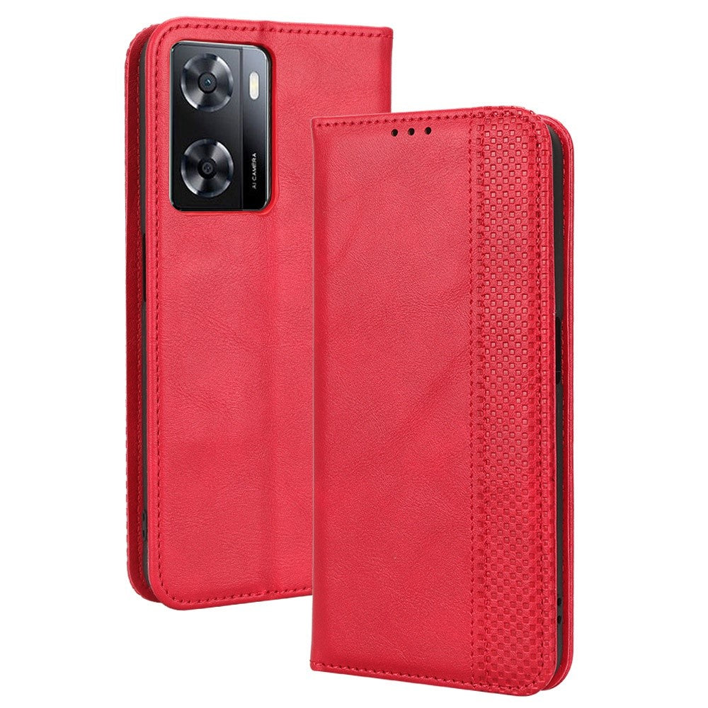 Bofink Vintage Oppo A57 (2022) leather case - Red