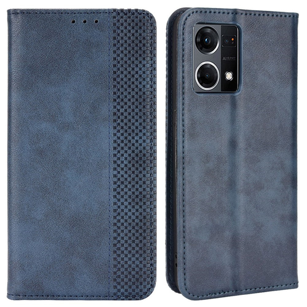 Bofink Vintage Oppo F21 Pro / Reno7 leather case - Blue