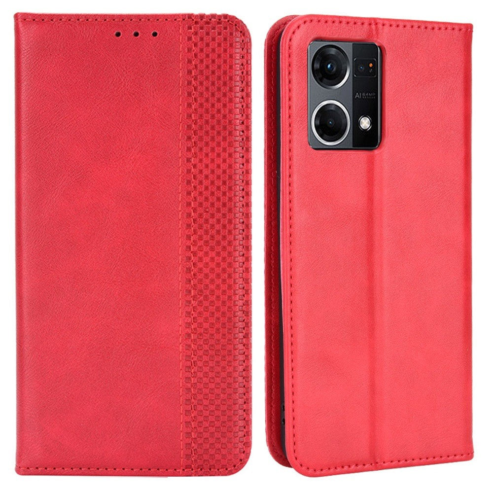 Bofink Vintage Oppo F21 Pro / Reno7 leather case - Red