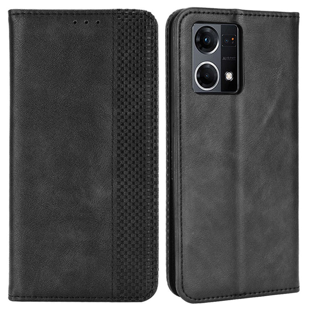 Bofink Vintage Oppo F21 Pro / Reno7 leather case - Black