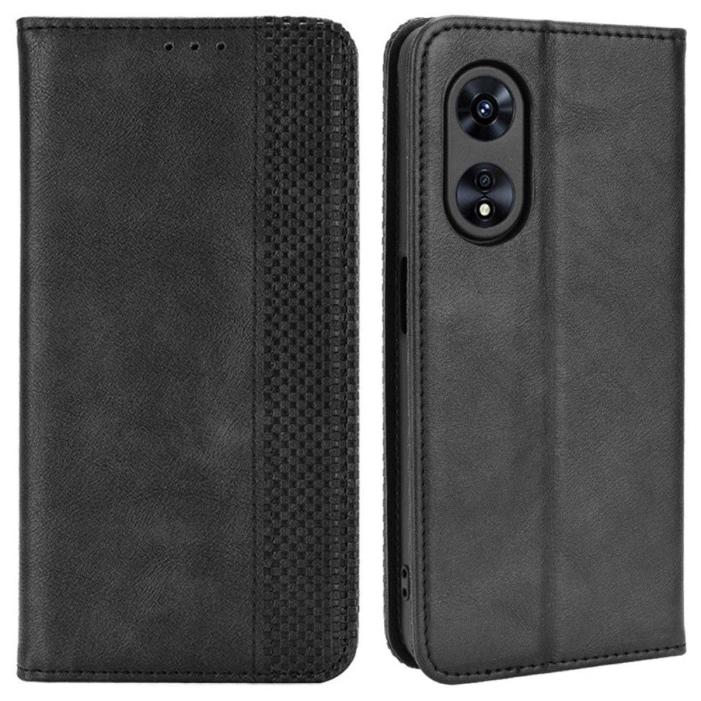 Bofink Vintage Oppo A97 leather case - Black