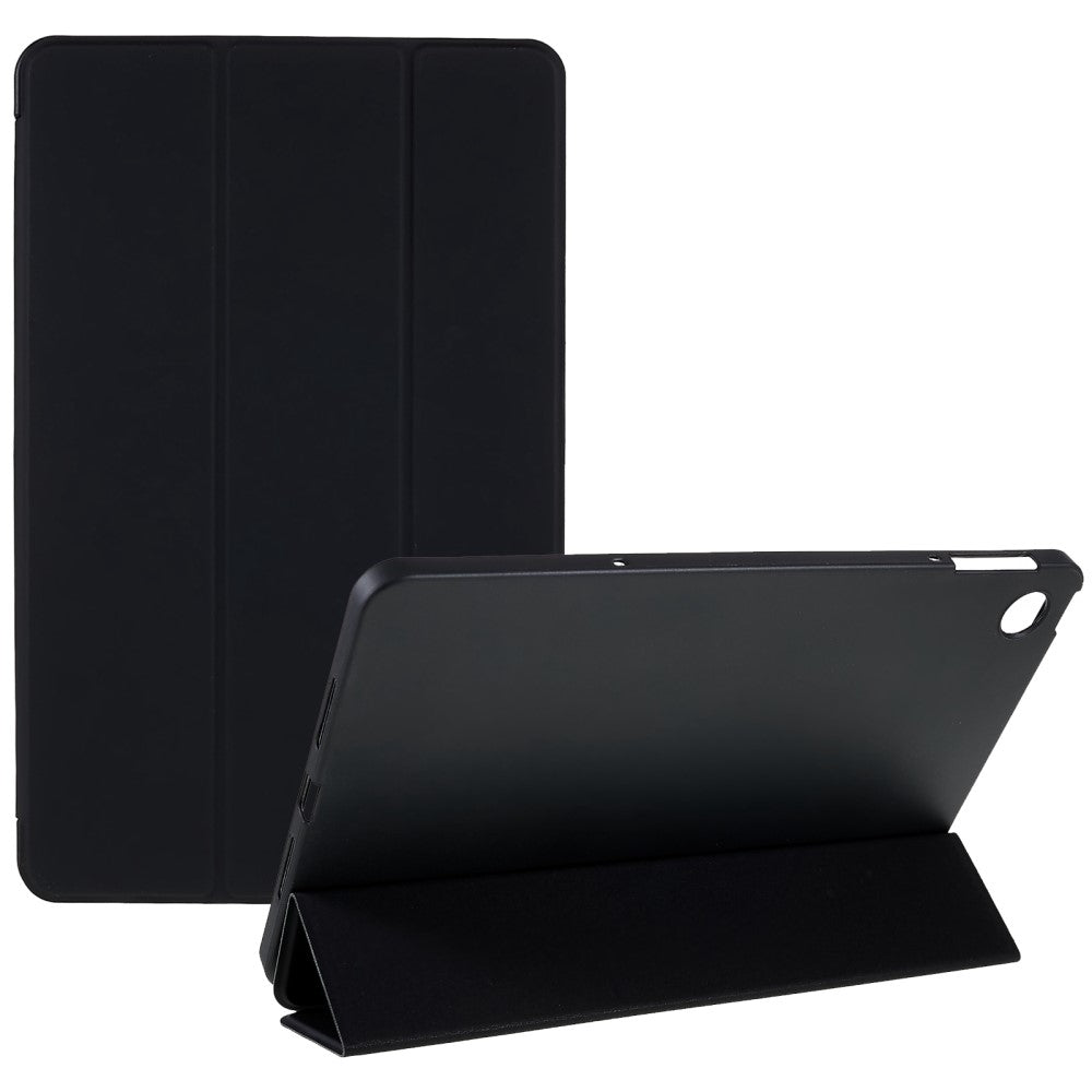 Tri-fold Leather Stand Case for Oppo Pad Air - Black