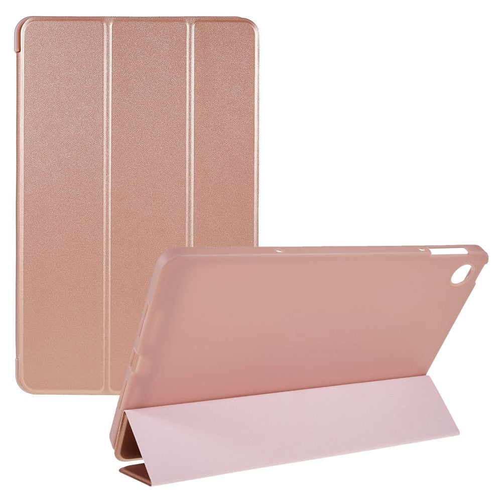 Tri-fold Leather Stand Case for Oppo Pad Air - Rose Gold