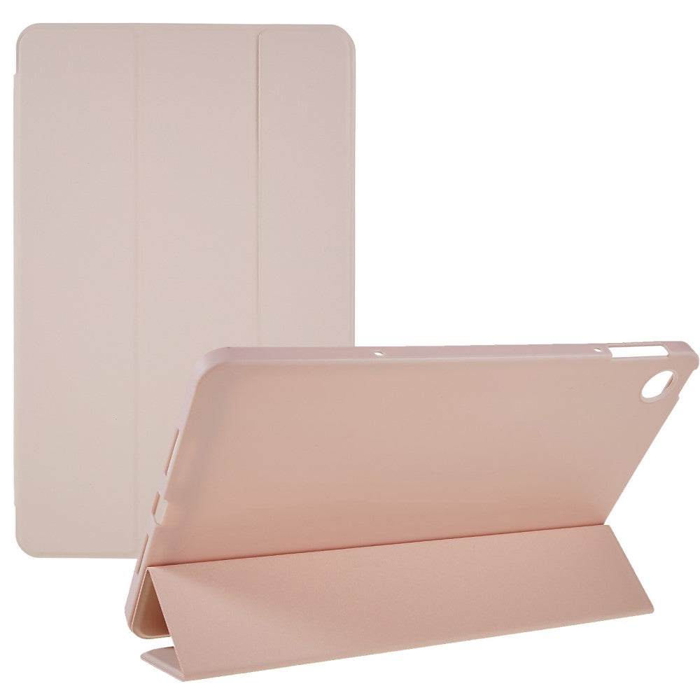 Tri-fold Leather Stand Case for Oppo Pad Air - Pink