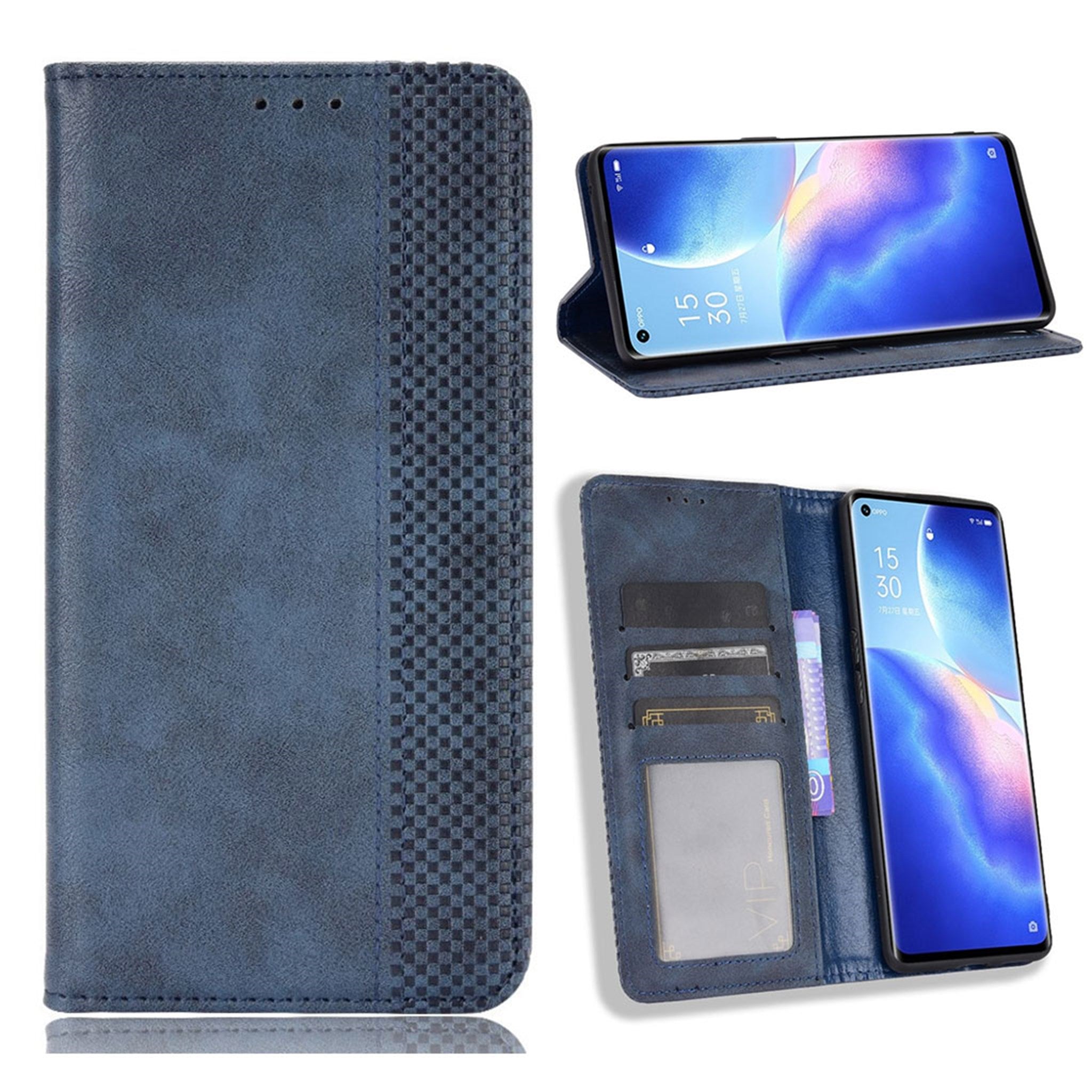 Bofink Vintage Oppo Reno5 Pro 5G leather case - Blue