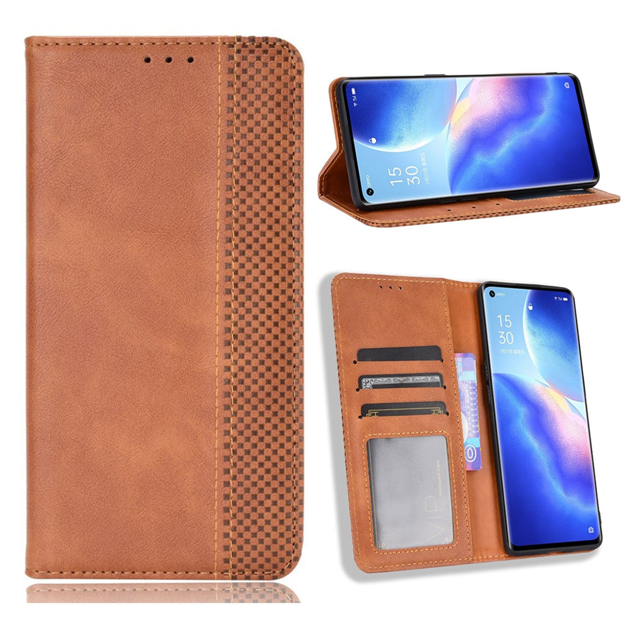 Bofink Vintage Oppo Reno5 Pro 5G leather case - Brown