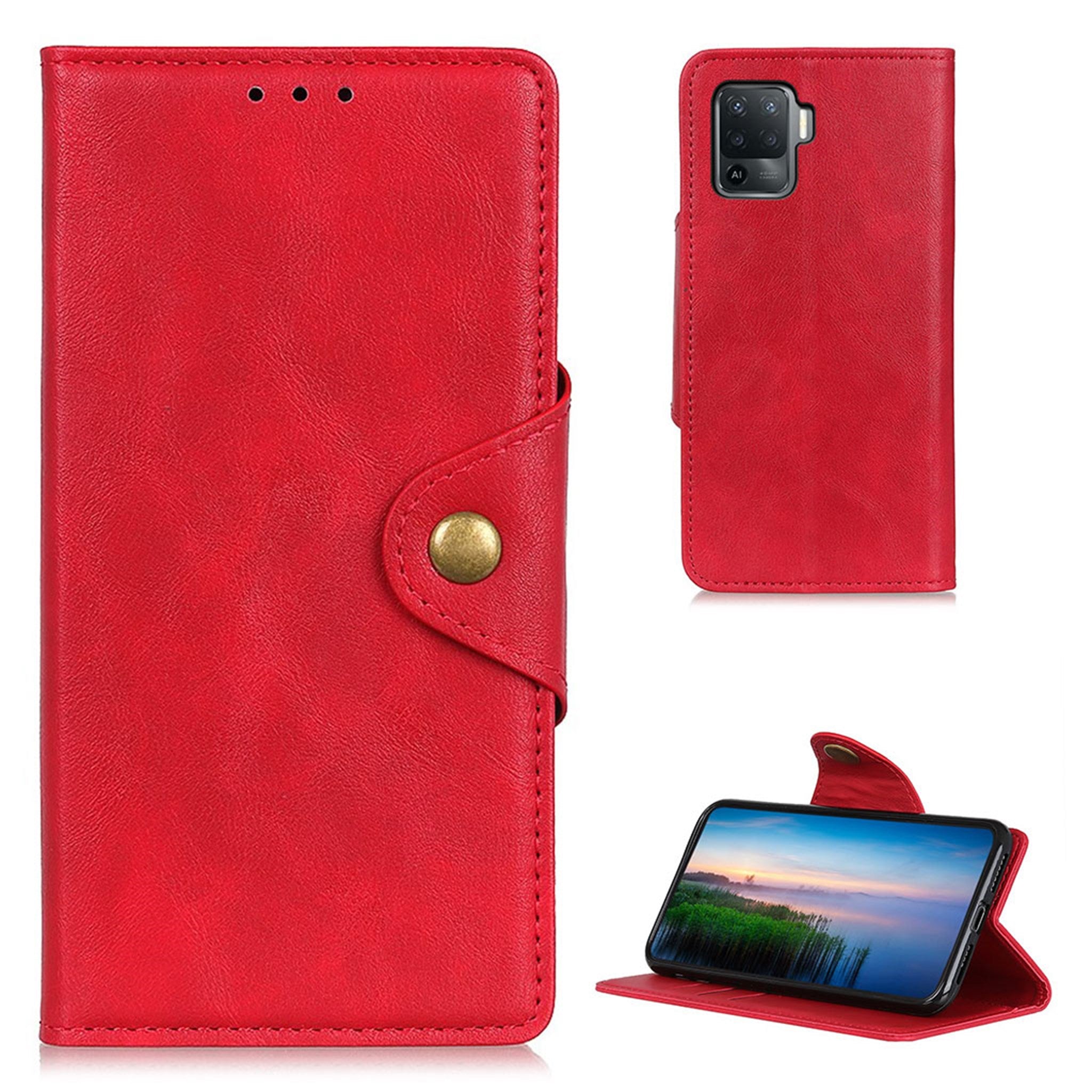 Alpha Oppo F19 Pro / A94 flip case - Red