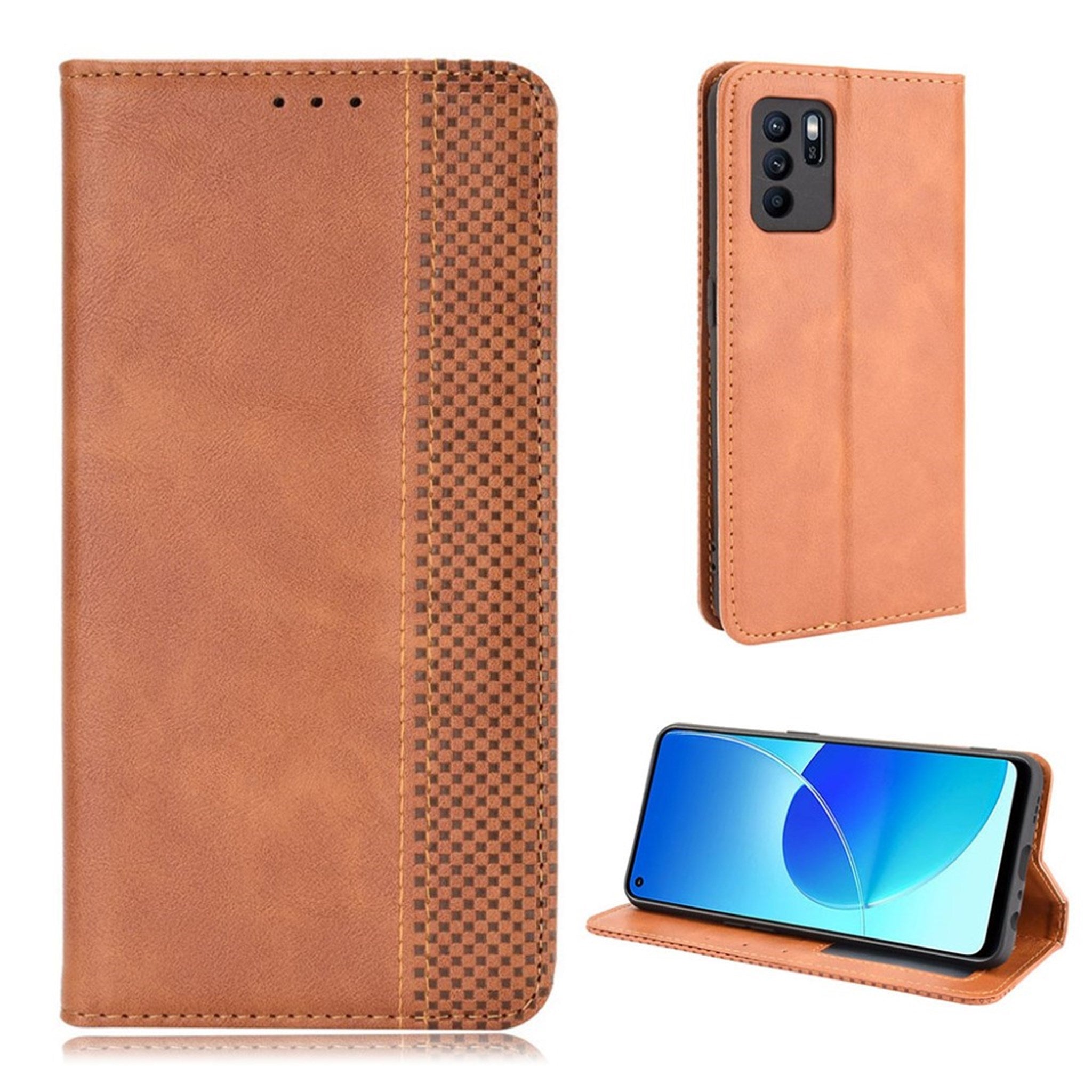 Bofink Vintage Oppo Reno6 Z leather case - Brown