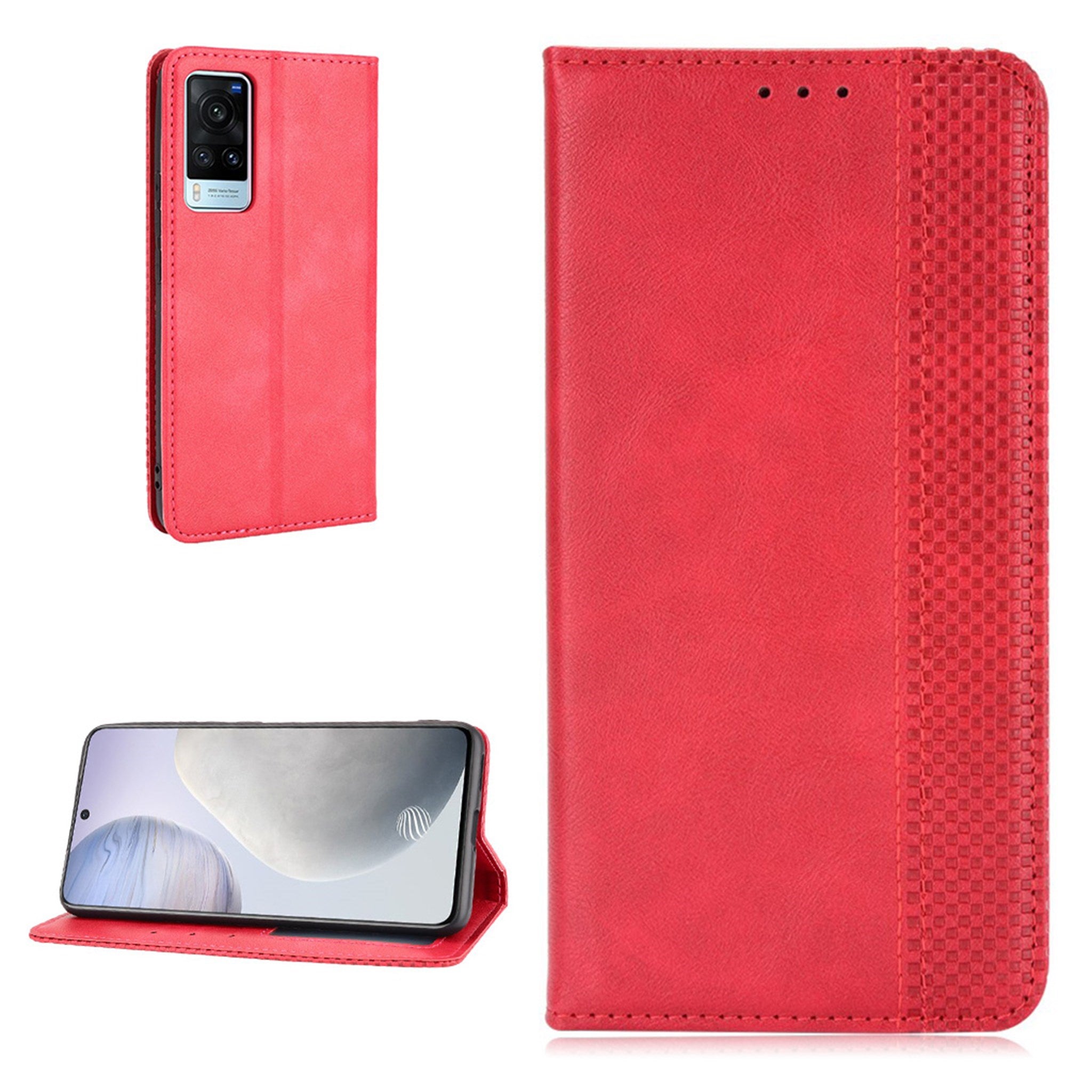 Bofink Vintage Vivo X60 5G leather case - Red