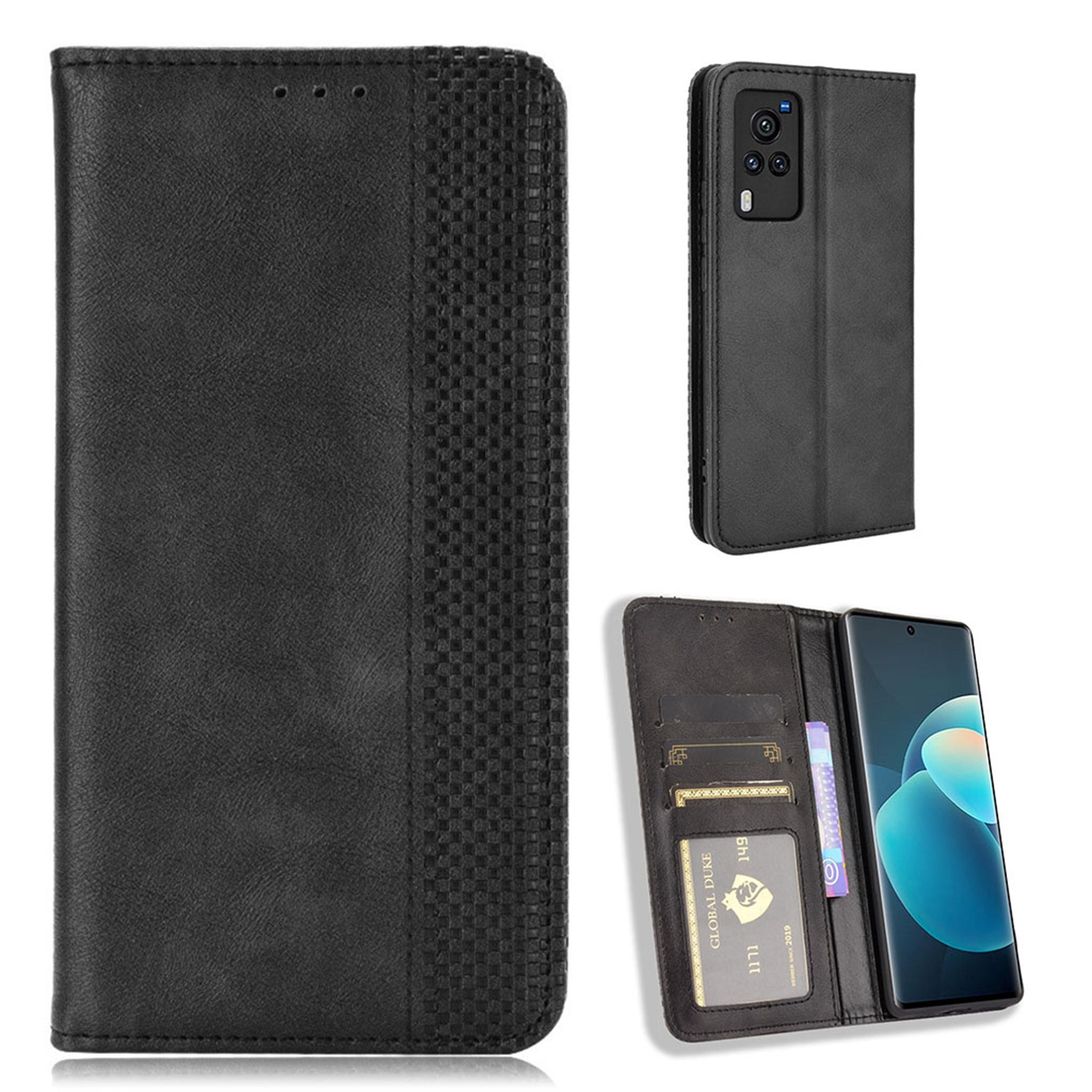 Bofink Vintage Vivo X60 5G / X60 Pro leather case - Black