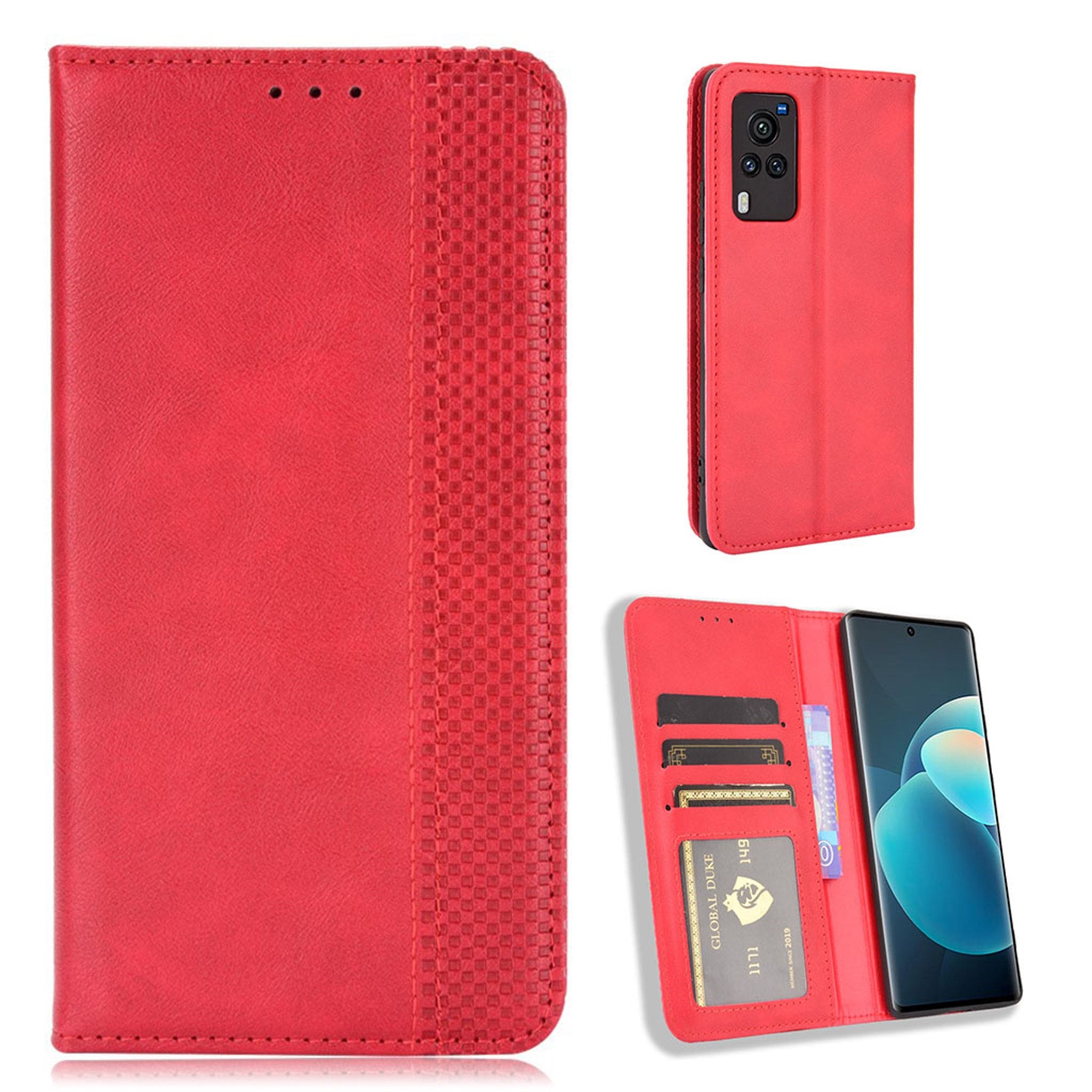 Bofink Vintage Vivo X60 5G / X60 Pro leather case - Red